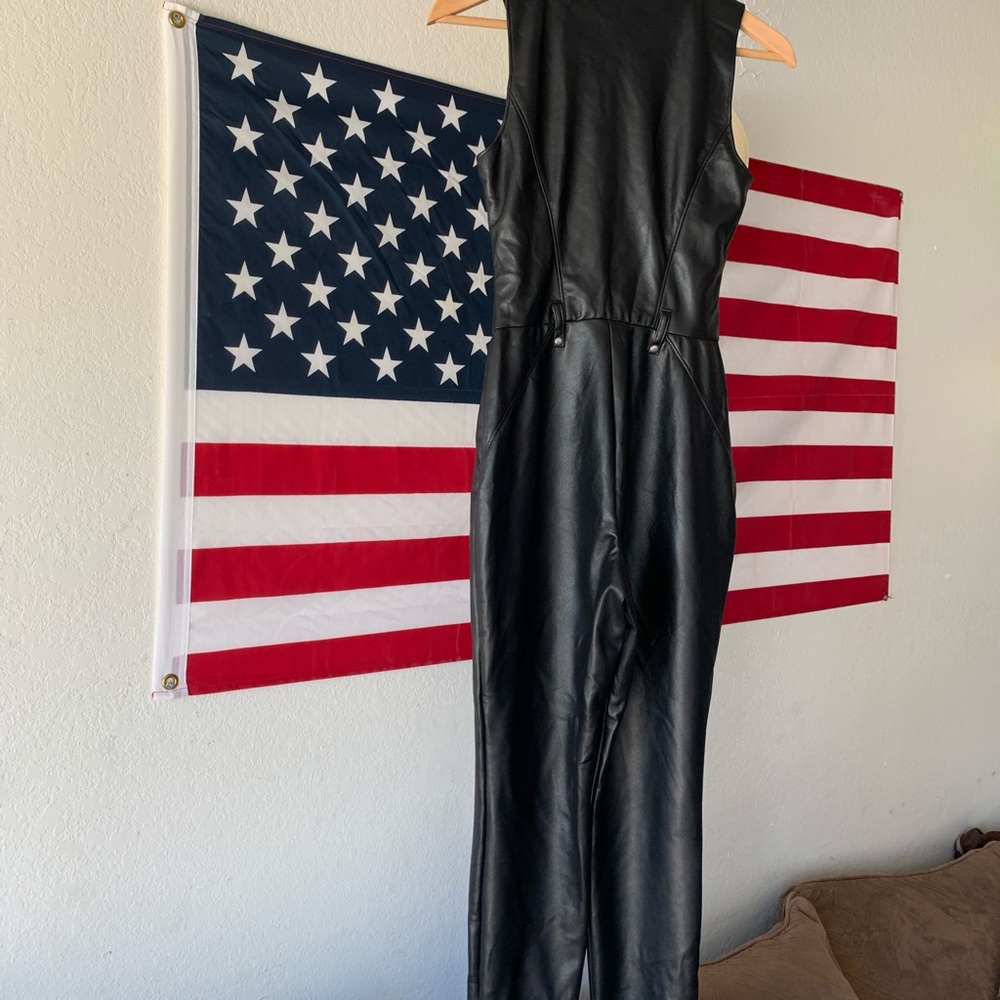 Guess faux leather jumpsuit size 0